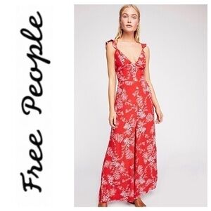 Free People Hawaiian Flower Summer Jumpsuit Size 2